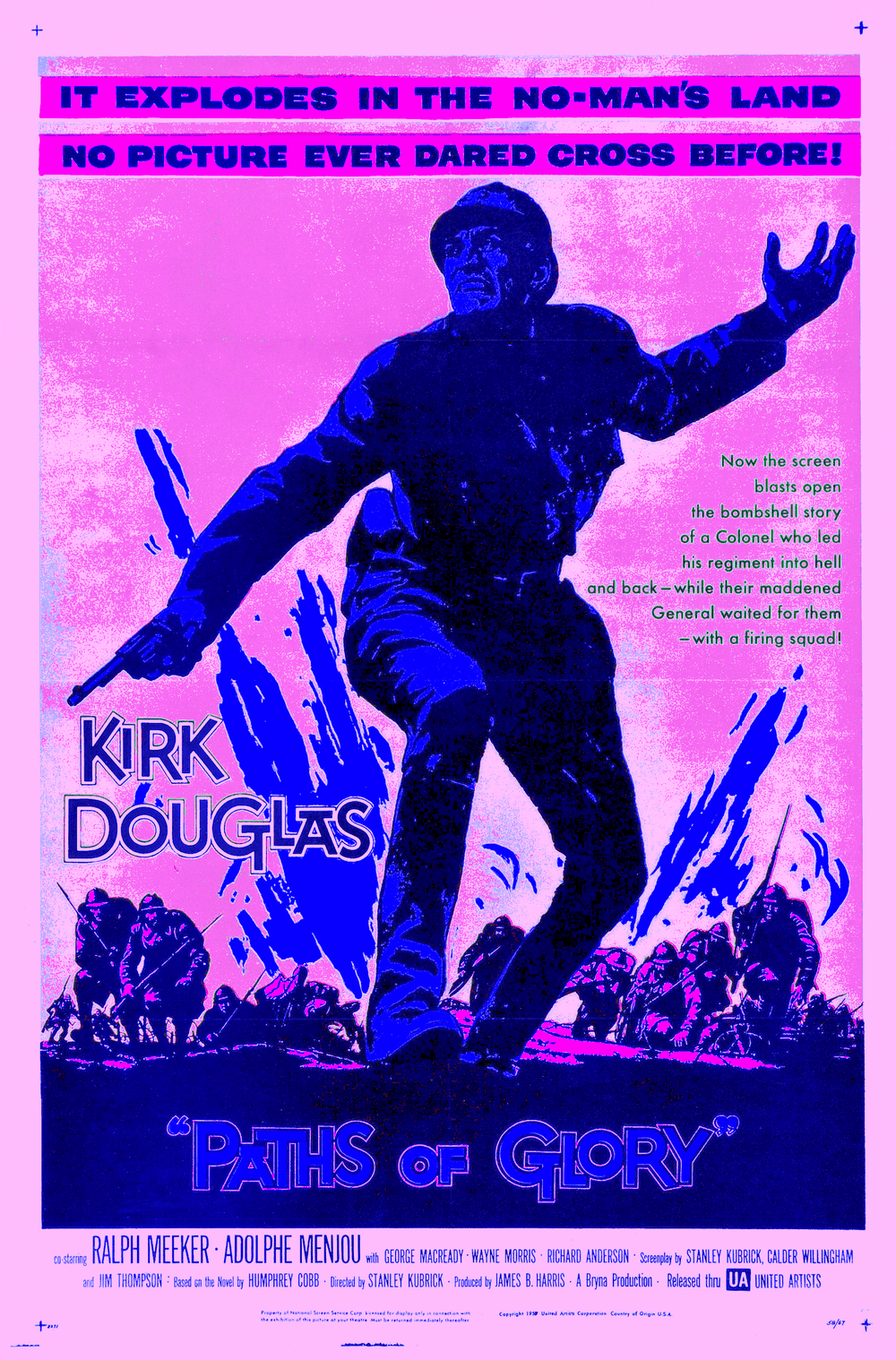 Paths of Glory Movie Poster Pink Blue - Movie Posters | OpenSea