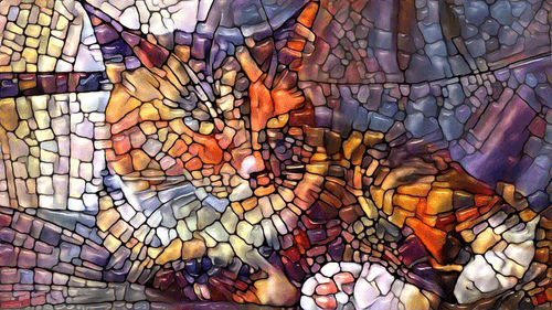 Cat In Mosaic