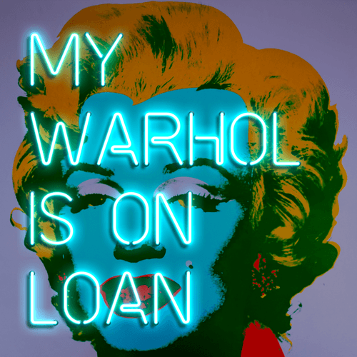 My Warhol Is On Loan (Purple + Blue)