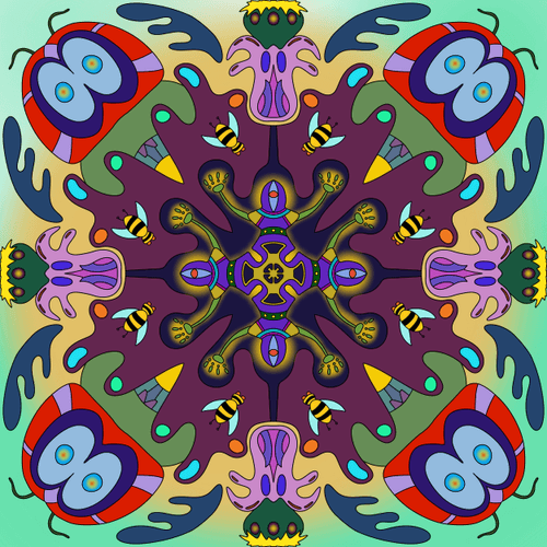 Alien mandala planet #3