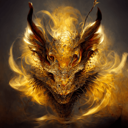 Gold King Dragon head