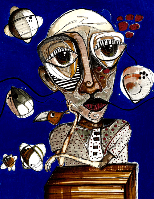 mixed media figure