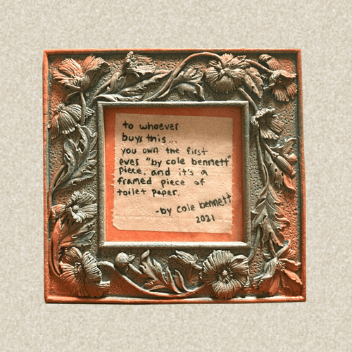 framed toilet paper (item #001)