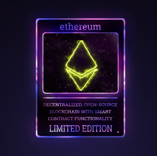 Ethereum Limited Edition Trading Card