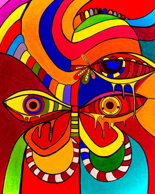 colorful cubism art