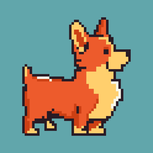 Cute Pixelated Corgi #7 pic photo