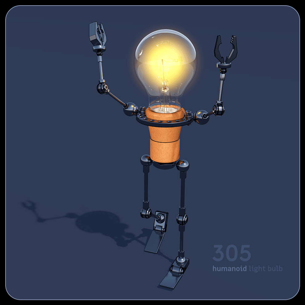 Humanoid light bulb 305
