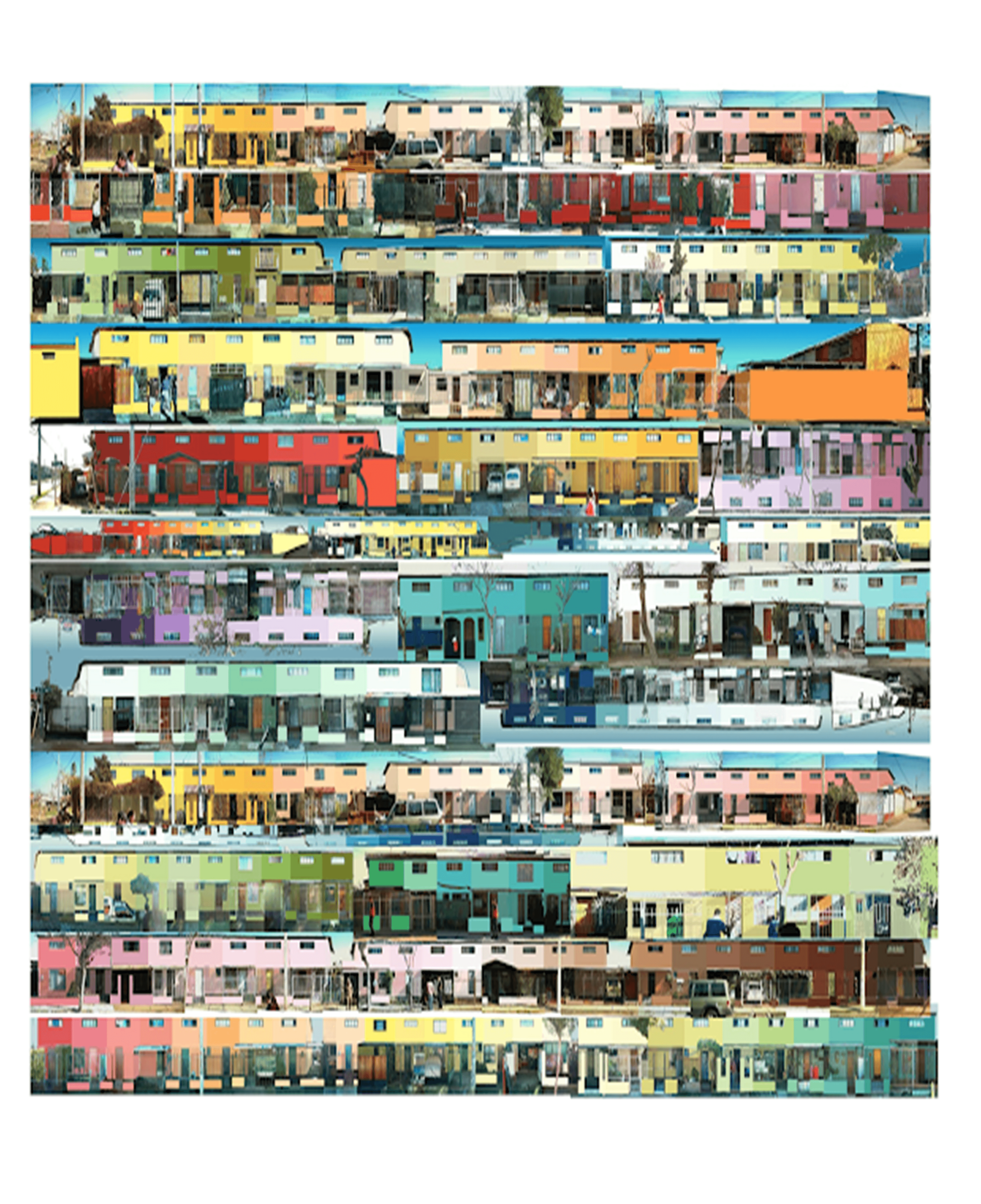 8500 Neighborhood Color Facades Pictorial Transfiguration