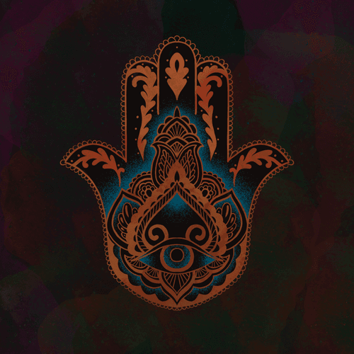 Orange Hamsa