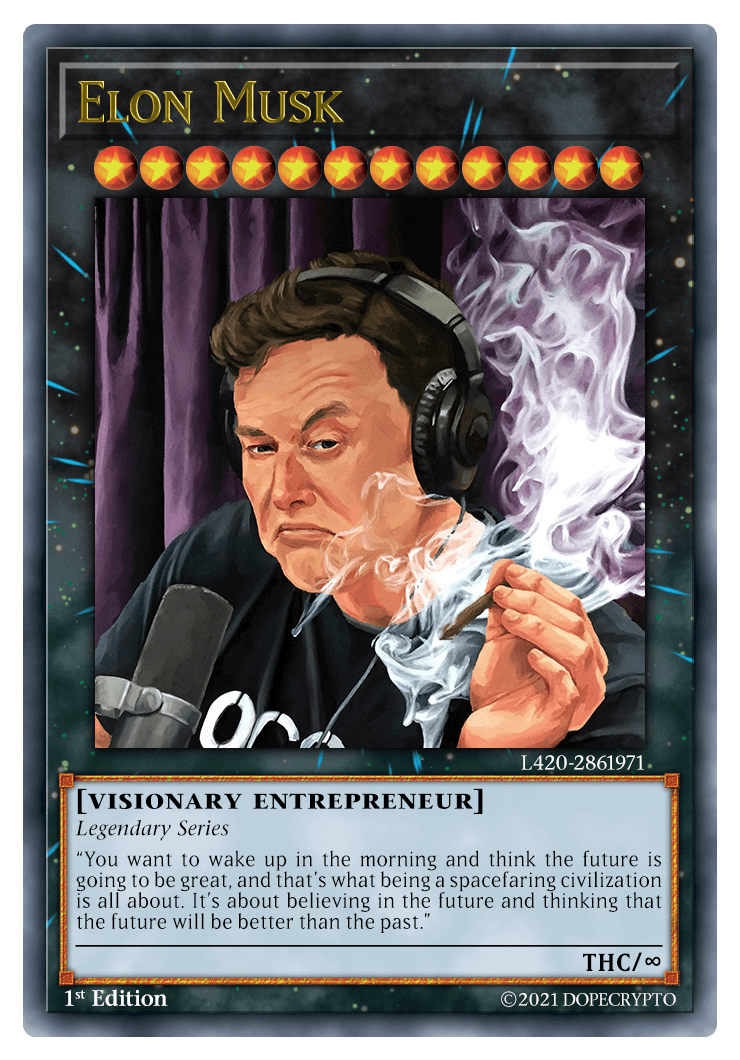 DopeCrypto Cards - Elon Musk Blazin