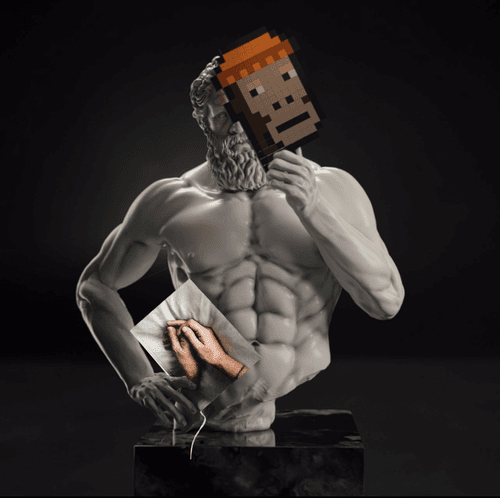 Divine Ape with Double Portrait feat. gmoney.eth & emreyusufi