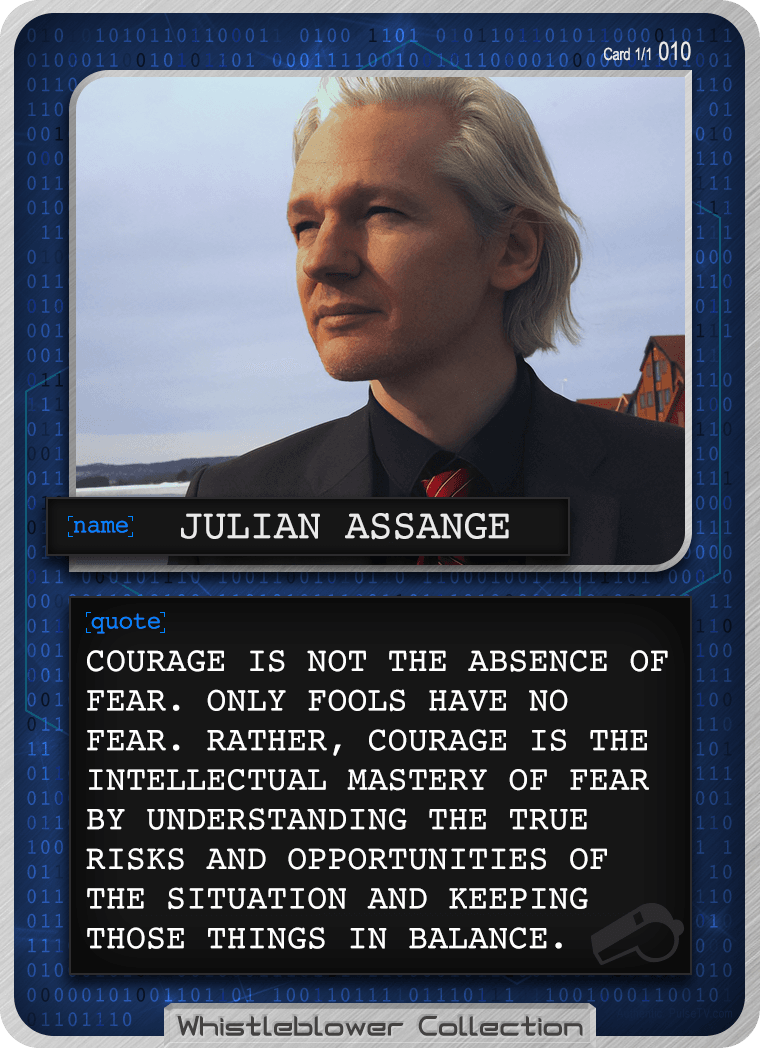 Whistleblower Collection Card: Julian Assange 010 1/1