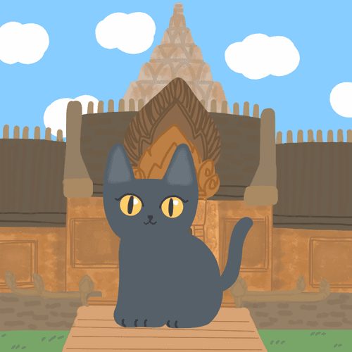 #004 Swat cat Stone castle