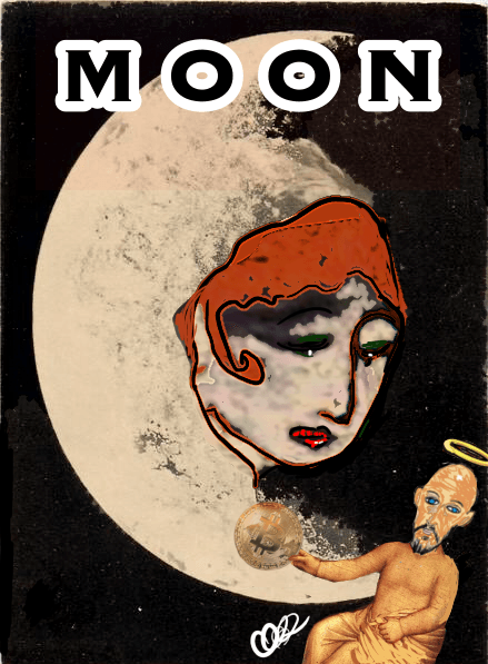 Moon - Major Arcana #19 of the Vagobond Bald Jesus Tarot