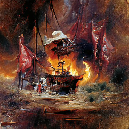 Pirate ship sailing hell fire #25