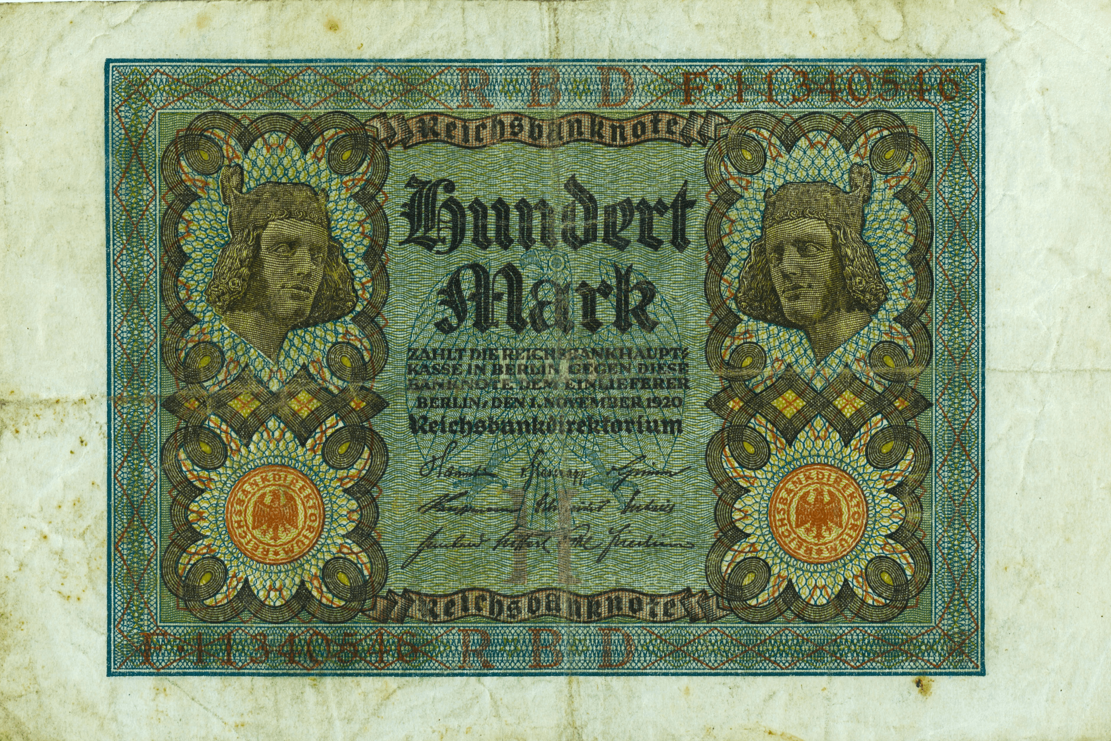 The Reichsbank 100 Mark Note VIII