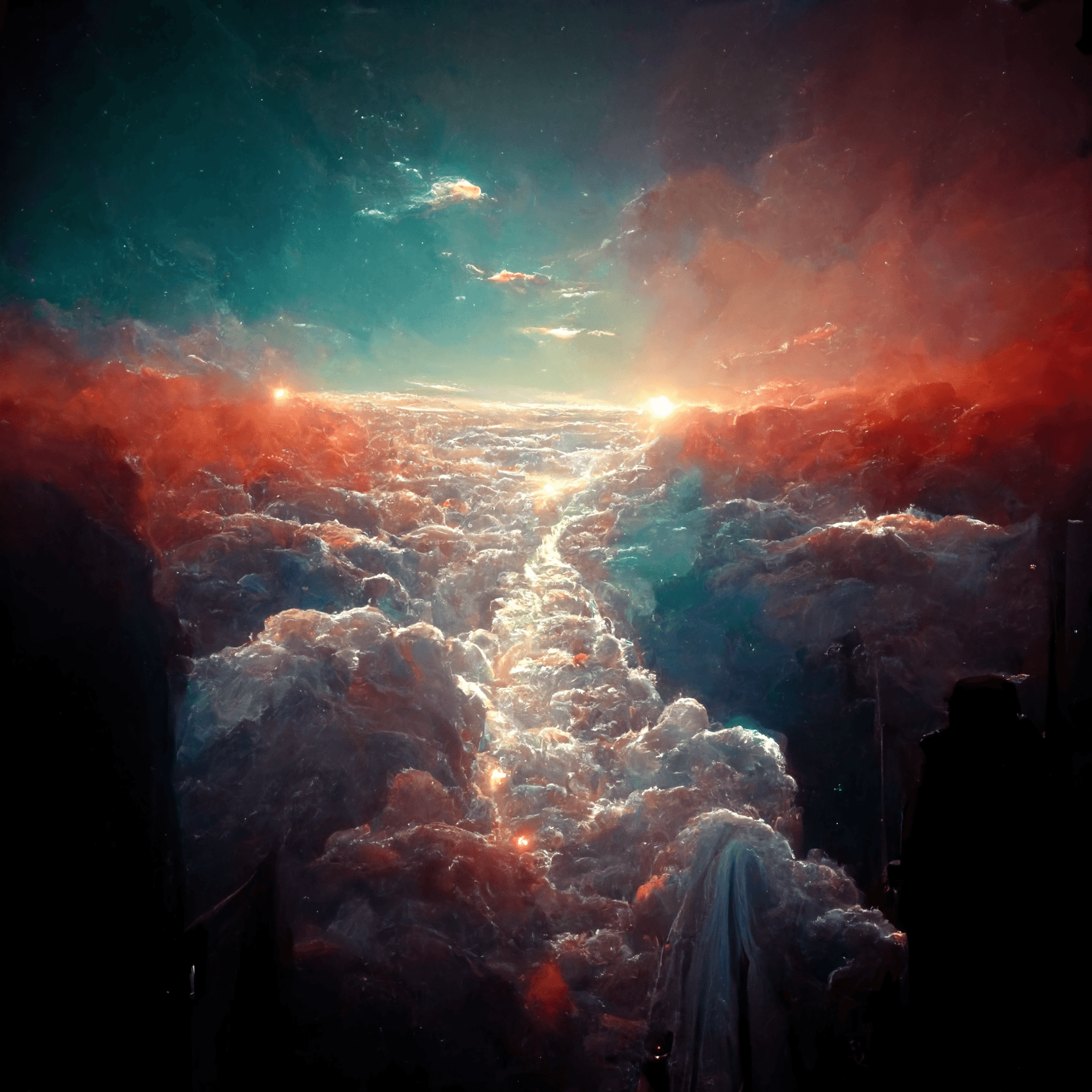 Dramatic colorful cloudy heaven - Dystopian Multiverse | OpenSea