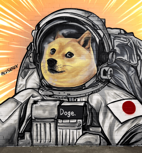 To the moon and beyond you cute little Japanese doggo