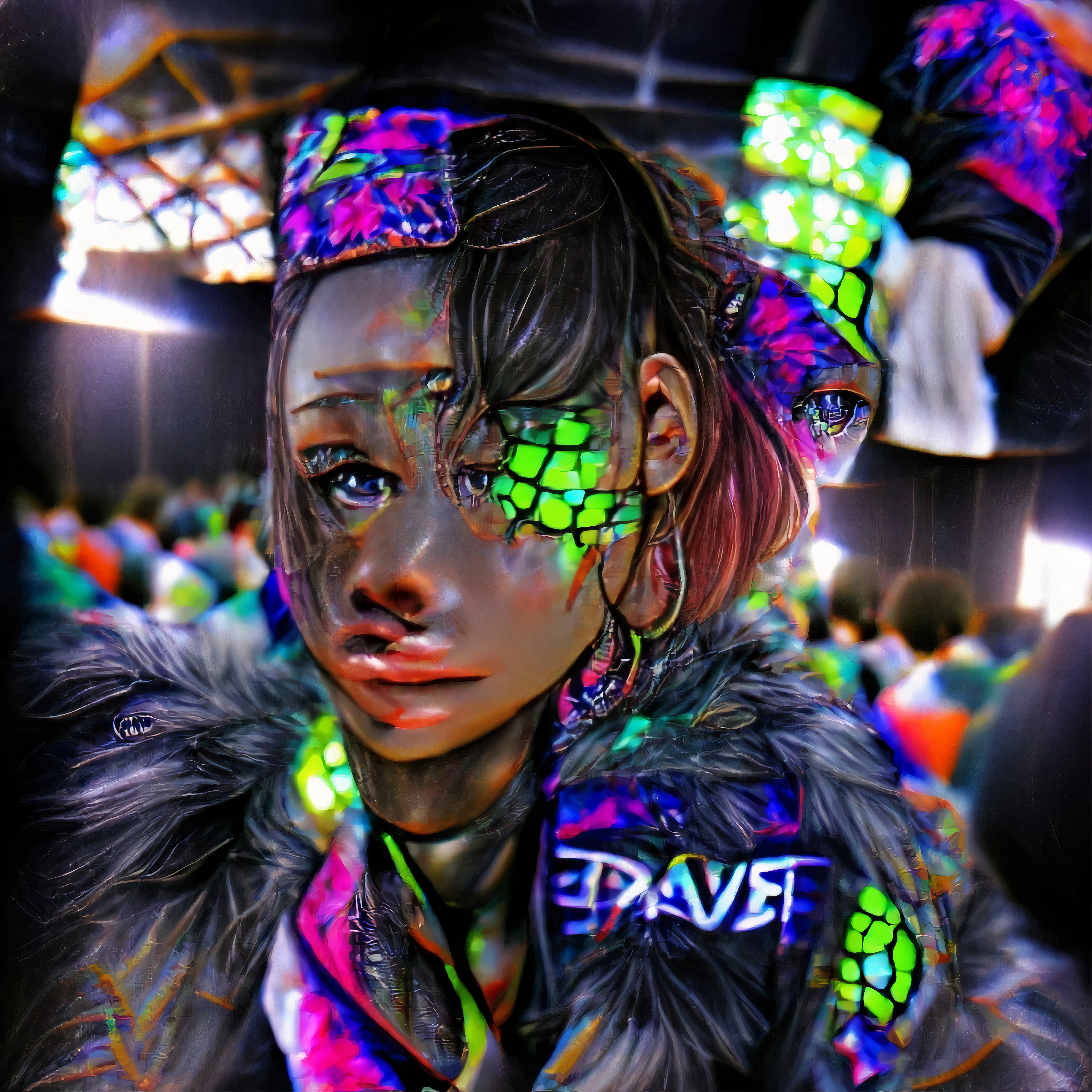 Neon Festival Face Paint