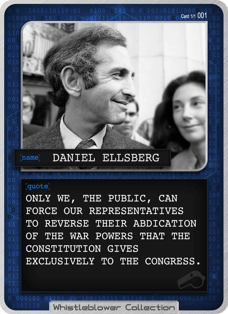 Whistleblower Collection Card: Daniel Ellsberg 001 1/1