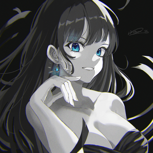 Monochrome Girl-ParaibaTourmaline