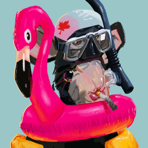 xyphid's flamingo inflatable buddy