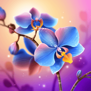 Magical Blue Purple Orchid