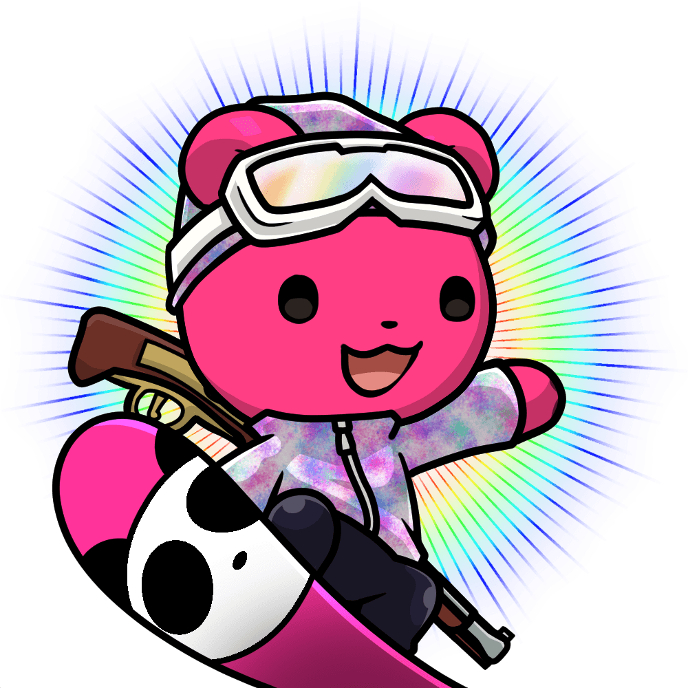 Leelee-Snow boarder-Pinkbear #00462