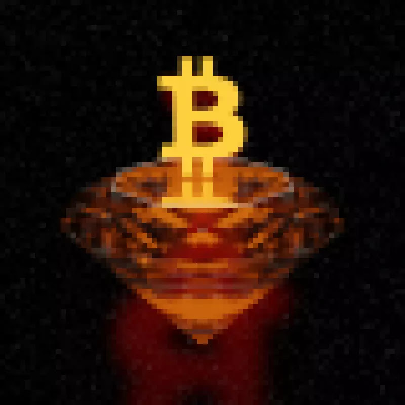 Crypto Space Gems - 02 - BTC (pixelated)