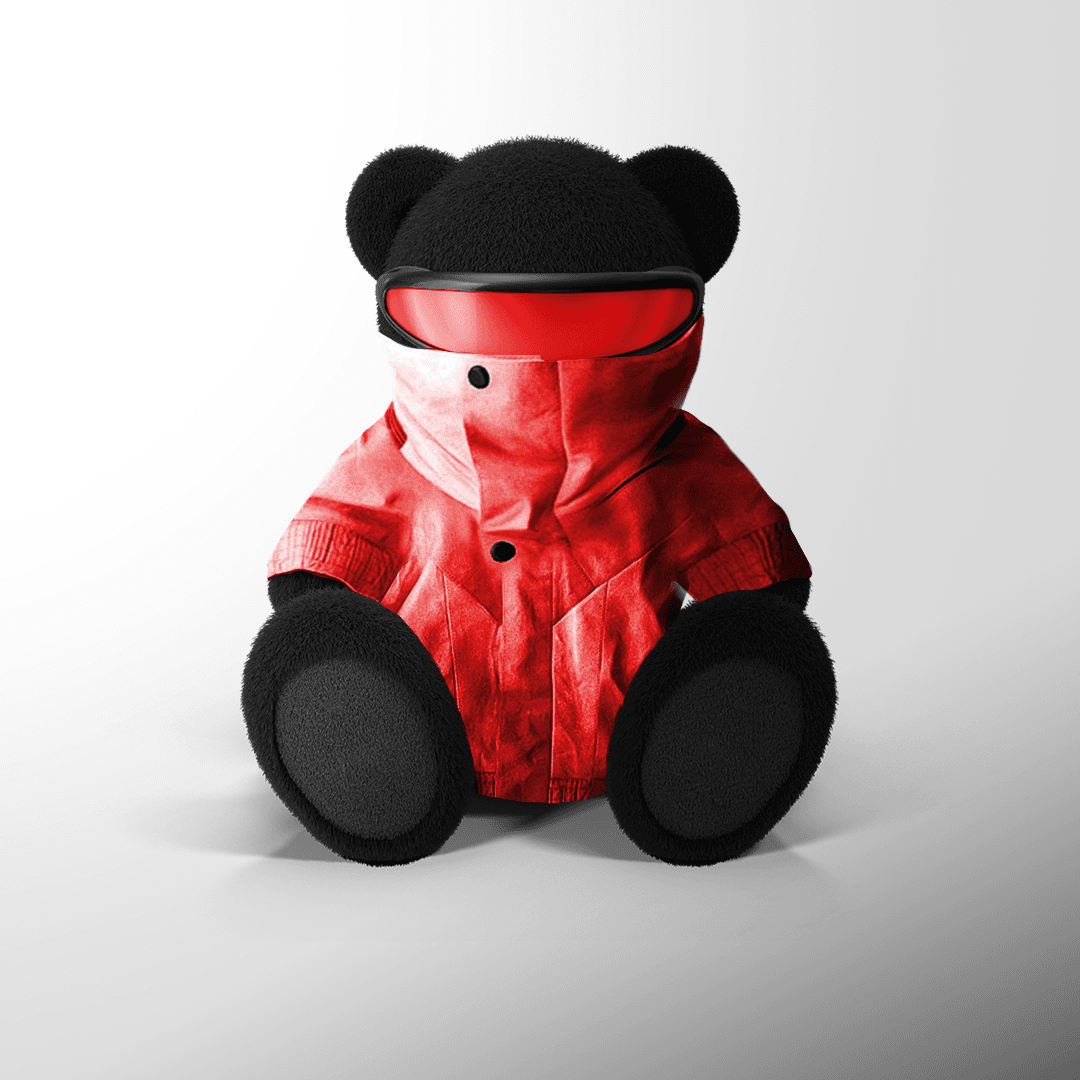 Red Cyber Rave Teddy