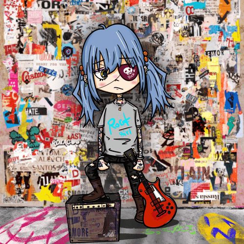 Eyepatch ROCK girl　NOAK柄