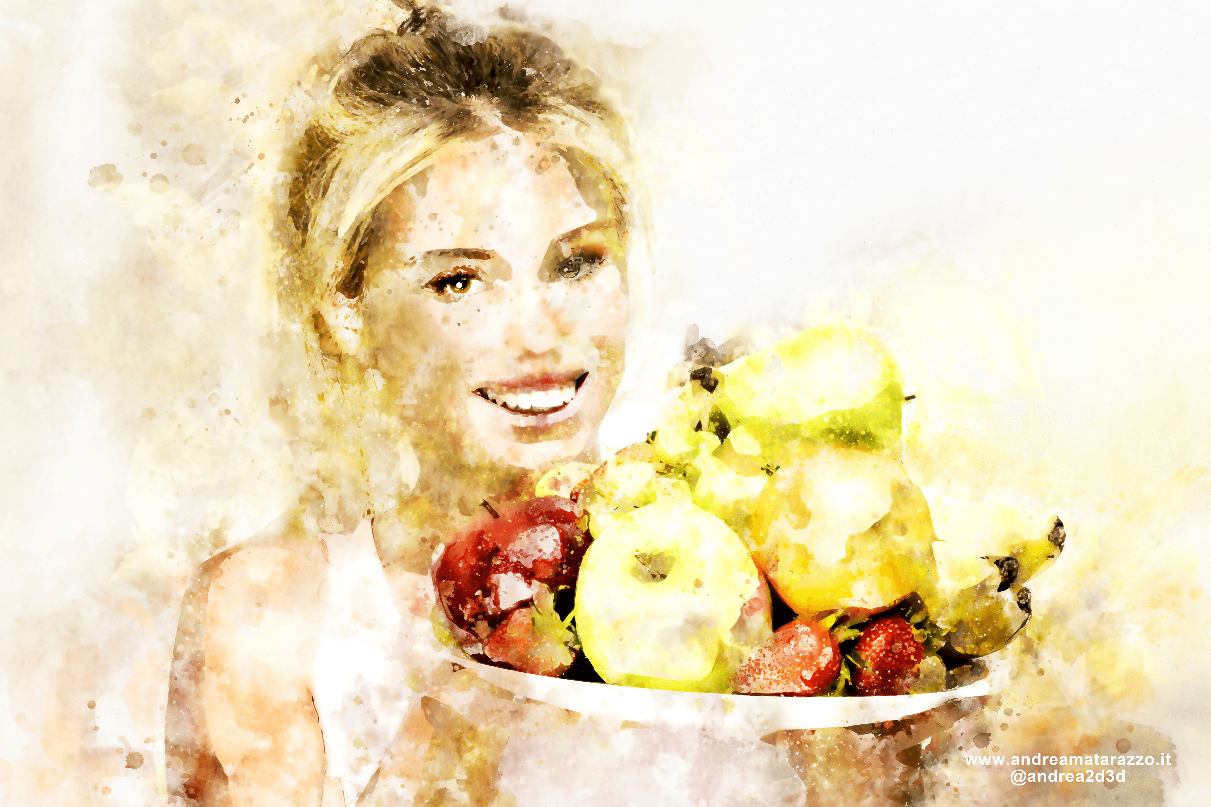 GIrl with fruits 1