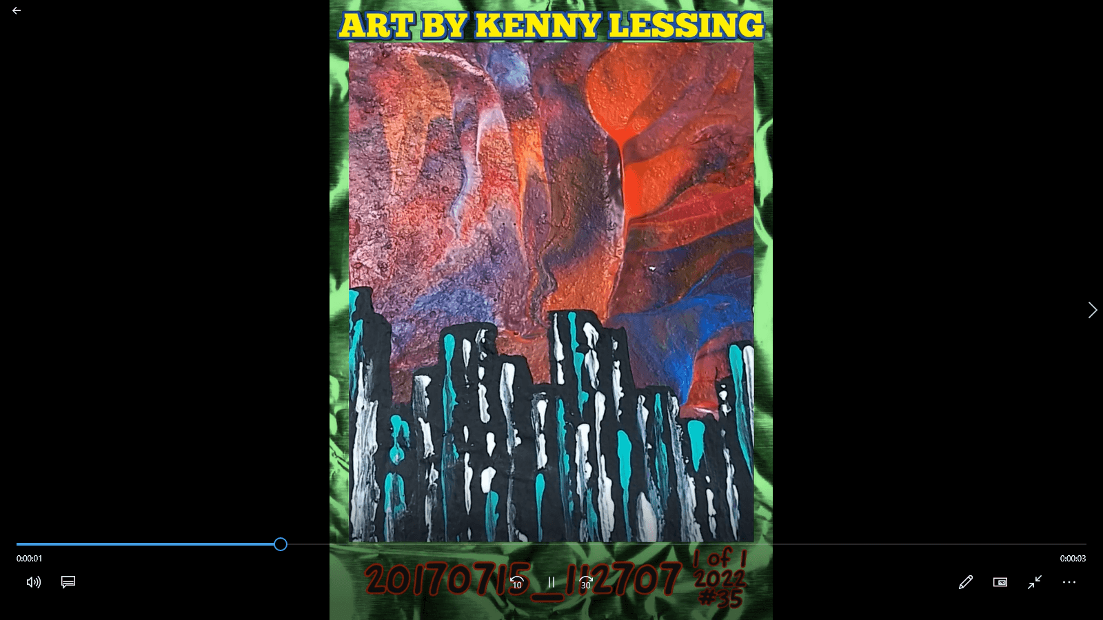 20170715_112707 2022 Art By Kenny Lessing 1 of 1 Collection Card # 035