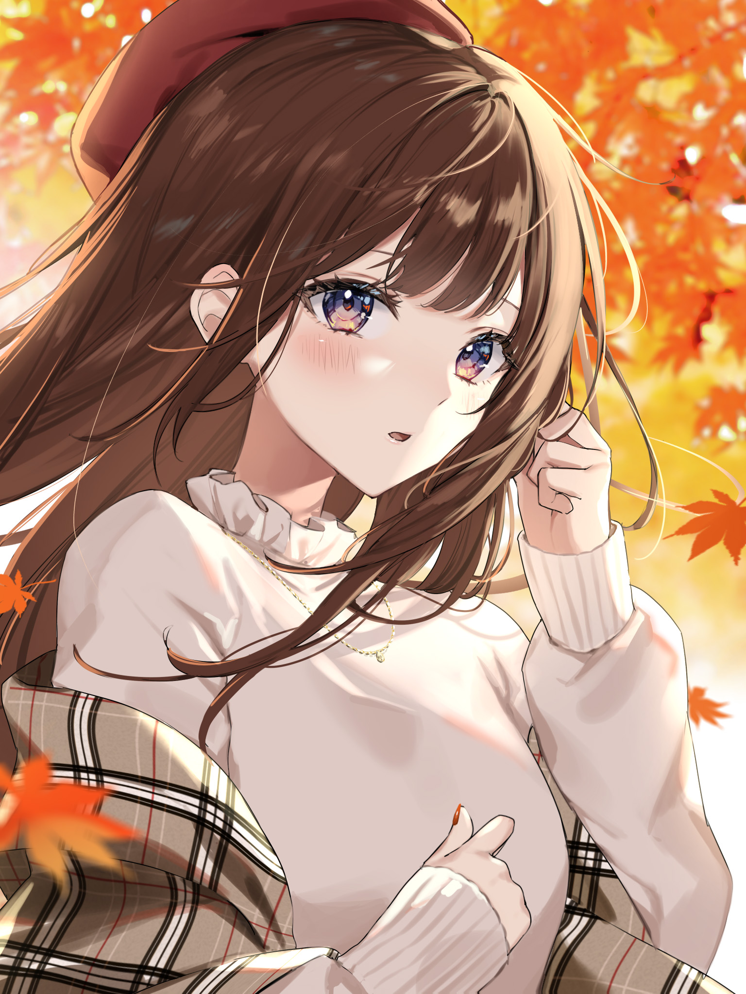 Autumn Girls with Autumn Leaves