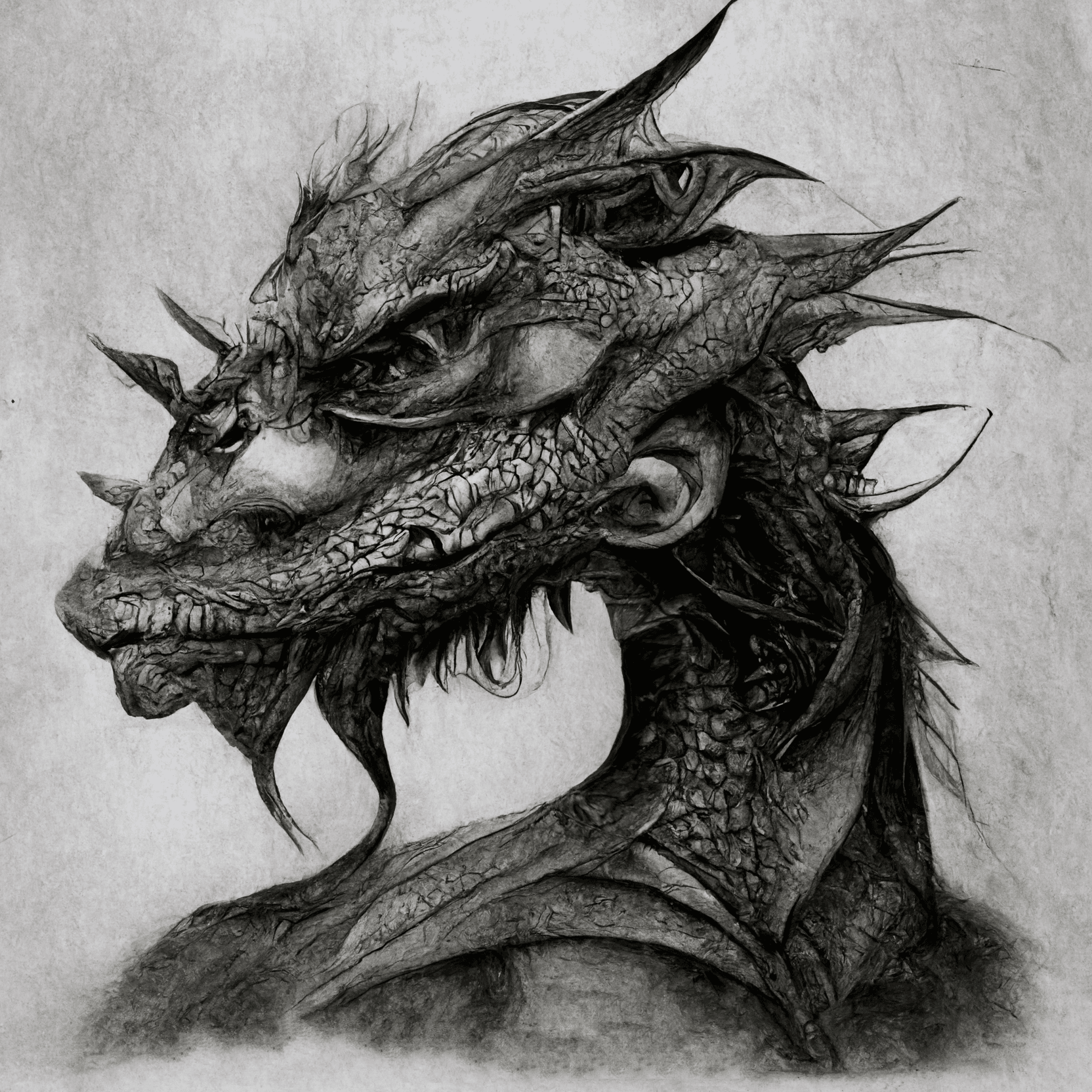 Dragon drawing portrait #1 - Goblin Dragon PFP | OpenSea