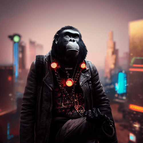 Bored Ape Cyberpunk AI #92