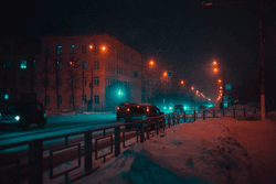 red snowfall