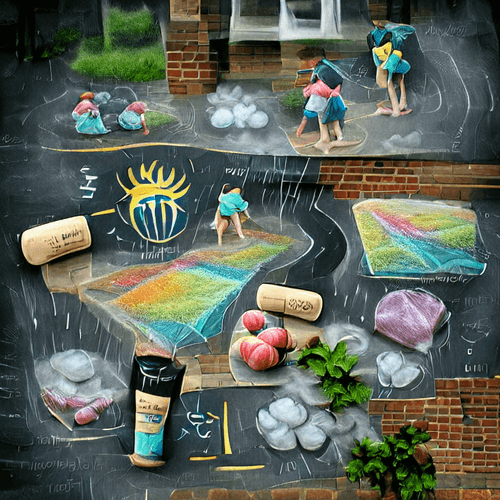 Summer Rain Chalk Art