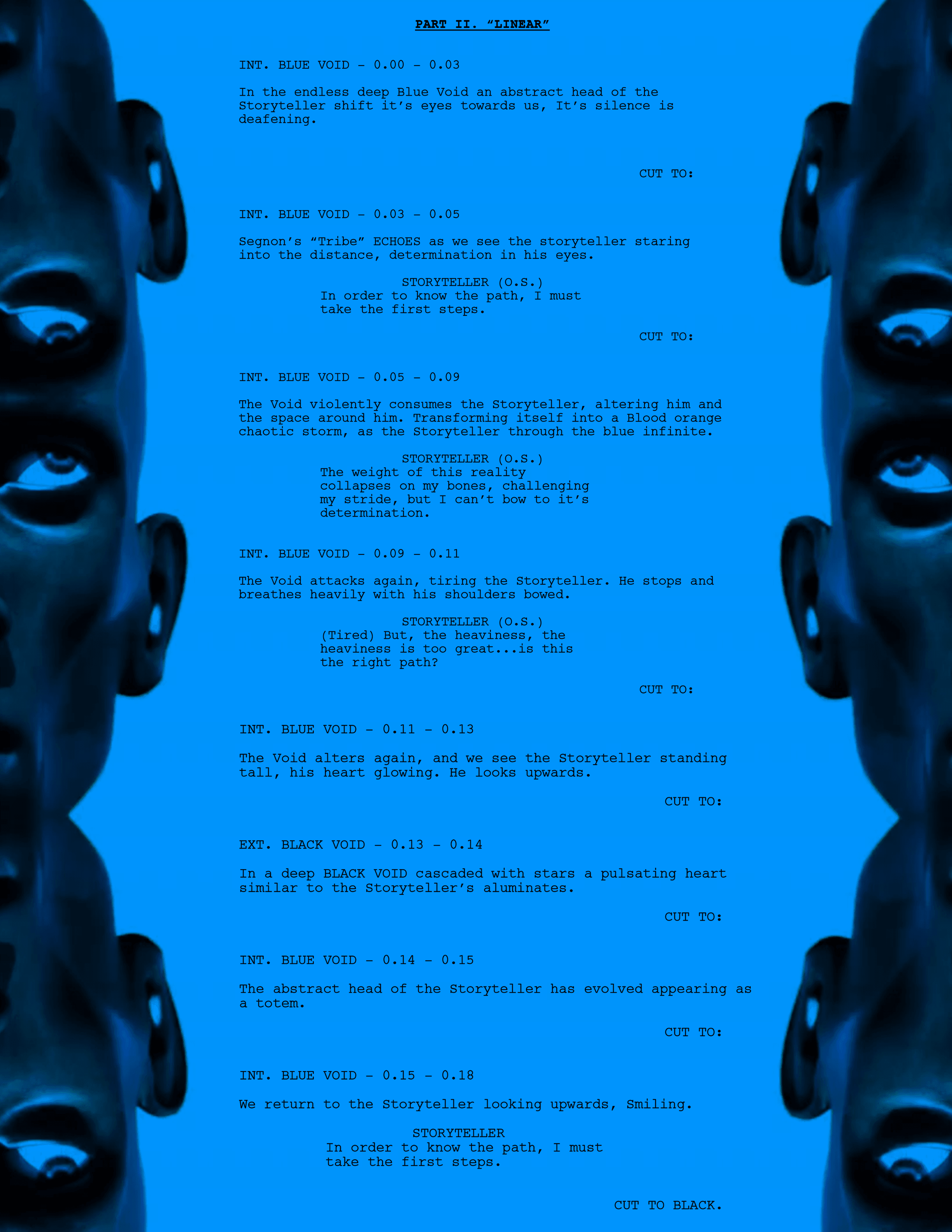 The Blue Opus. (Linear Script)