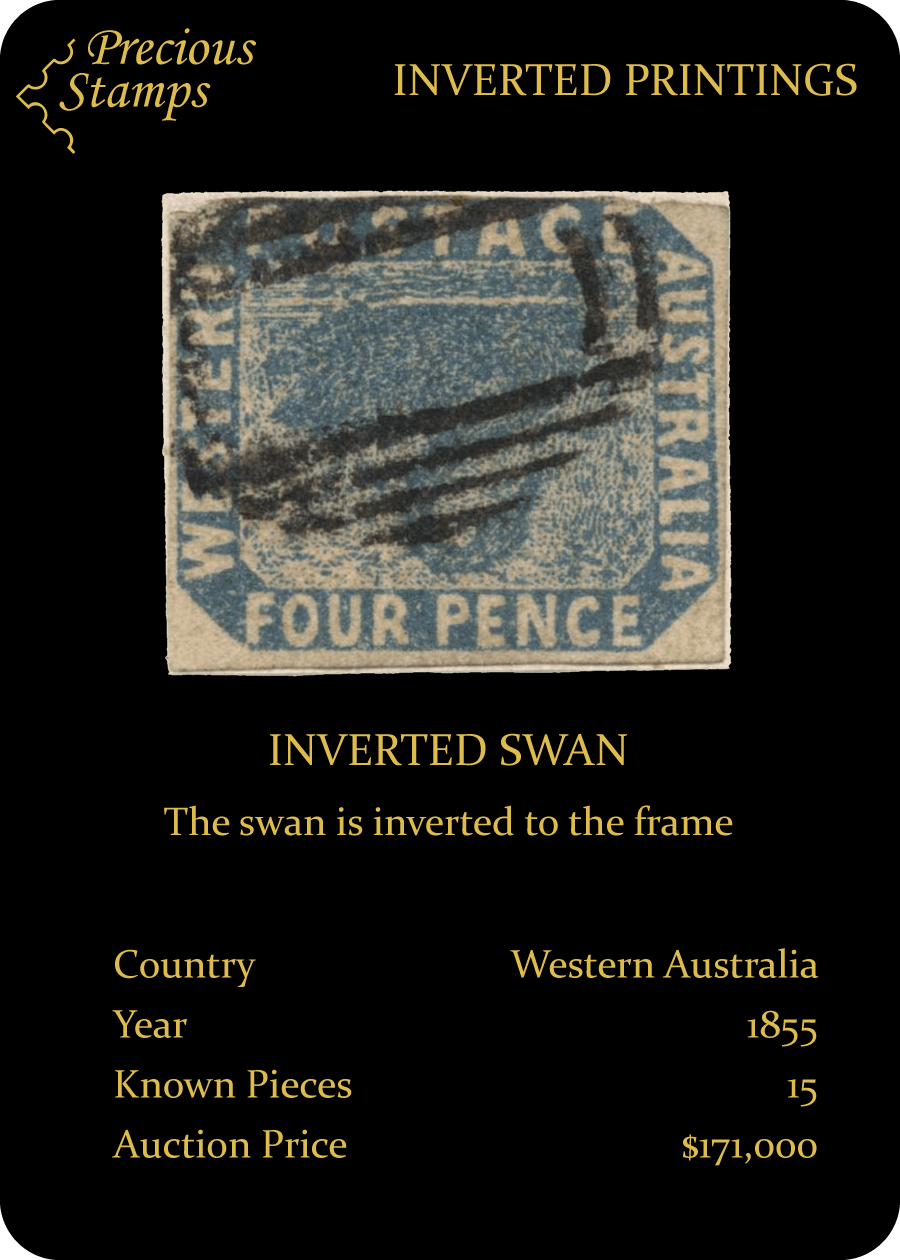 Precious Stamps Inverted Swan Western Australia Precious