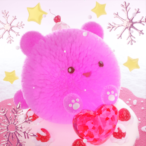 CNPcake #00161 Leelee-MofuMofu-Pink Bear