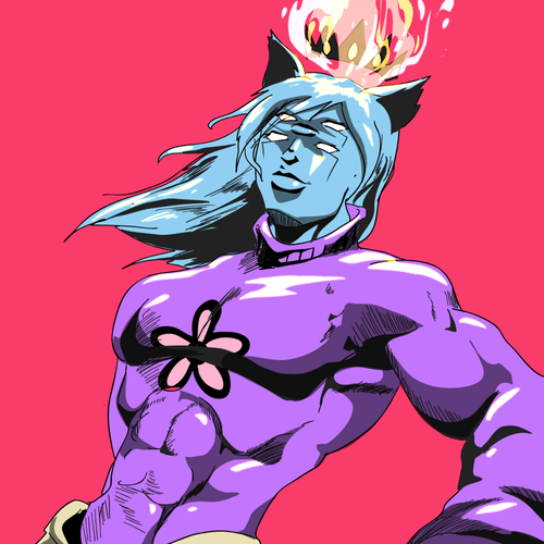 Flame crown cat