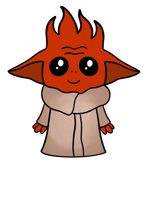 Space Buddies #57 : Fire Yoda - Red