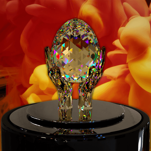 Diamond Hands holding Genesis Egg (Grade Z Set)