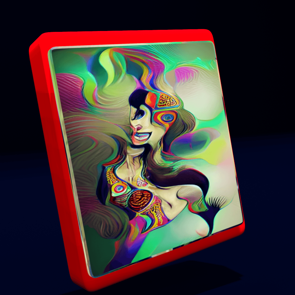 Kglitch psychedelic woman 3D