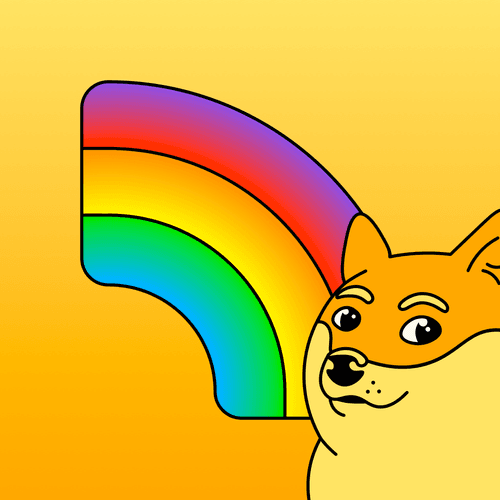 Very Wow Golden Rainbow ✗ The Doge NFT