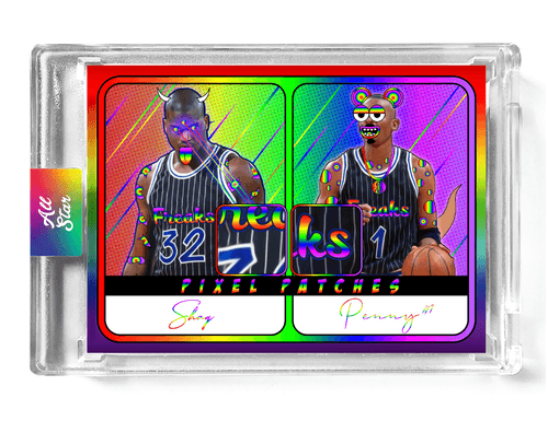 Pixel Patches "Shaq & Penny" Insert (#086) RAINBOW EDITION