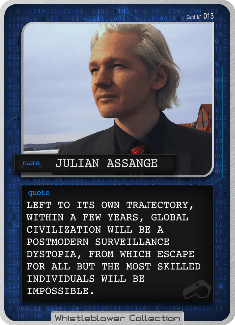 Whistleblower Collection Card: Julian Assange 013 1/1