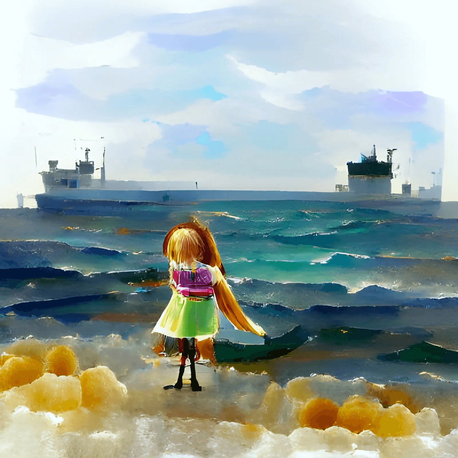 Little Girl By The Sea