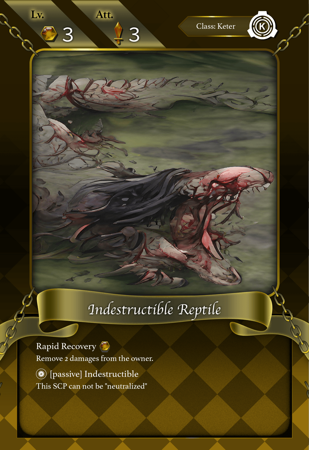 SCP-682] Hard-to-Destroy Reptile - SCP: End of Magic - Official Card Game
